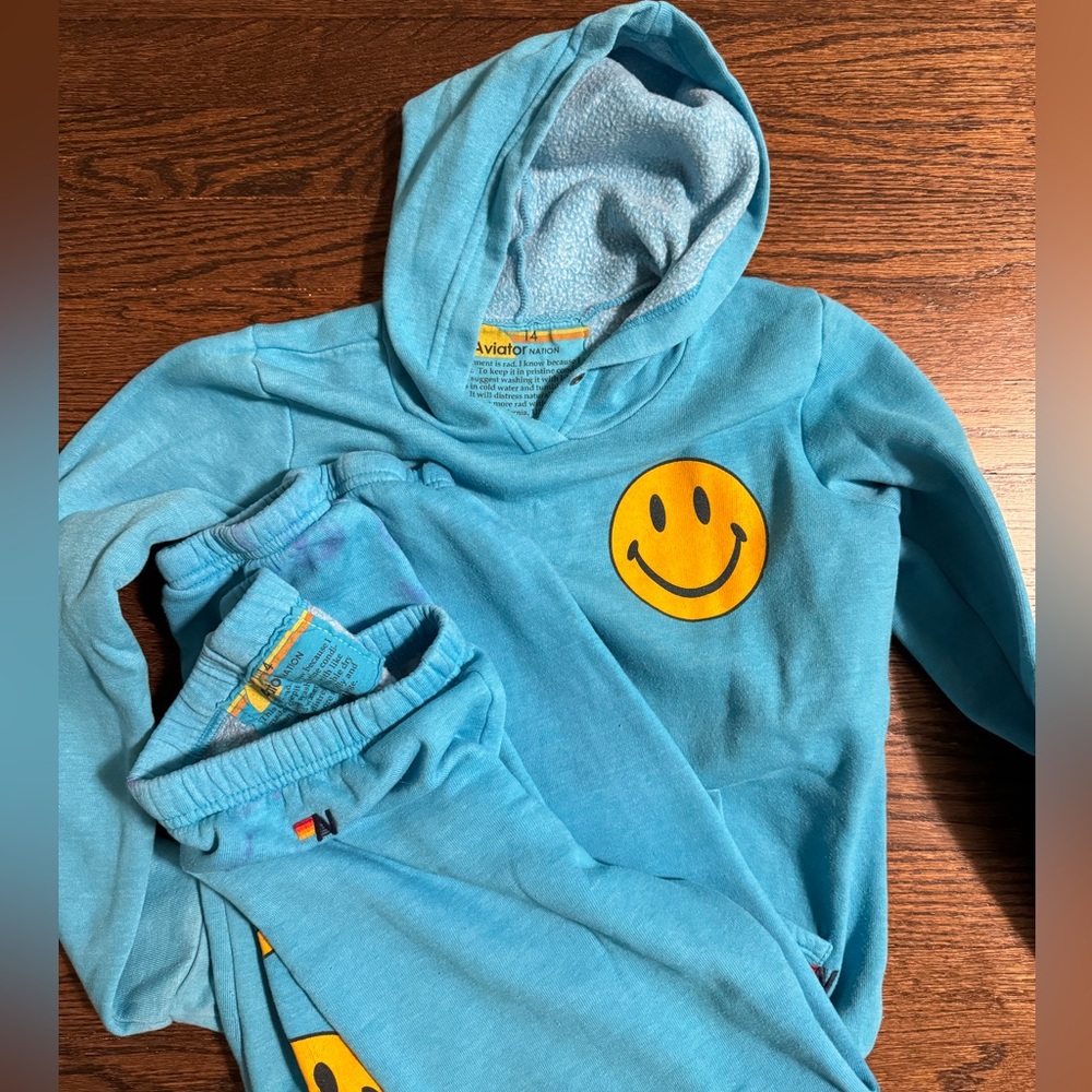 Aviator Nation Zip Hoodie Blue & Sweatpants